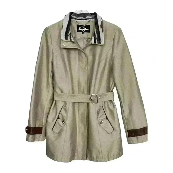 Sam Edelman Aztec Trim Belted Trench Coat – Large - Picture 4 of 9